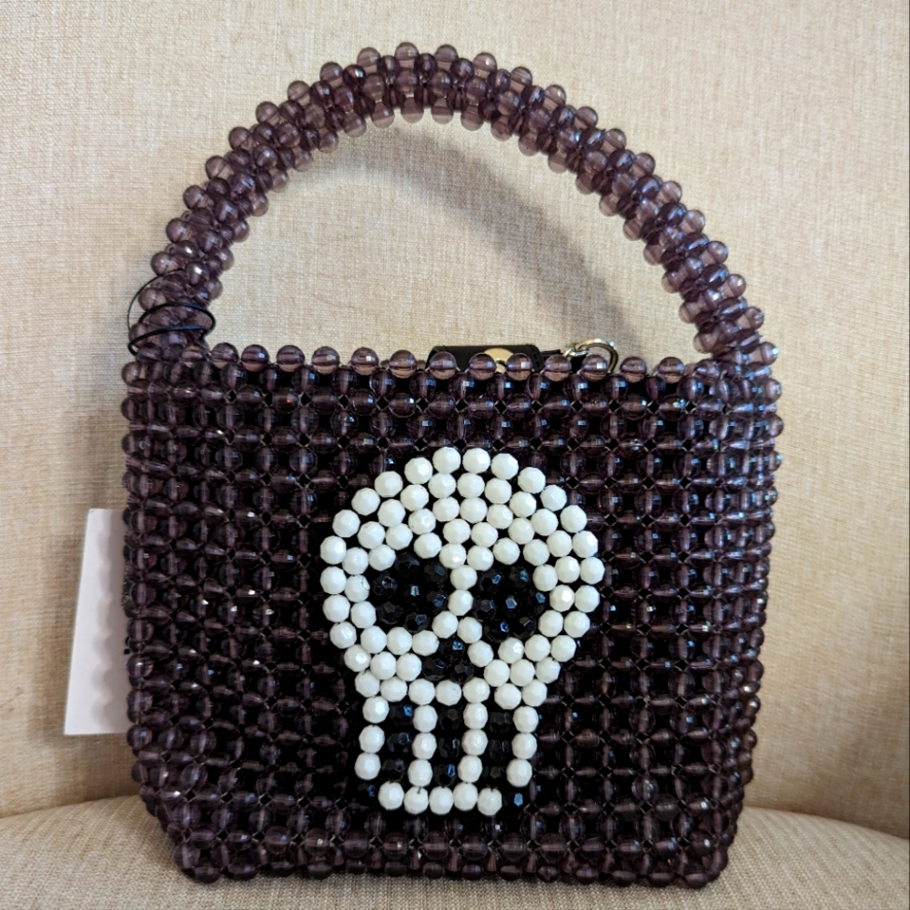 Beaded Skul Purse